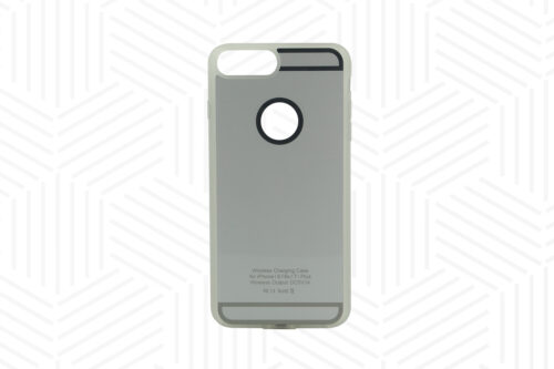 Qi-compatible charging case for iPhone 6 Plus, 7 Plus, silver